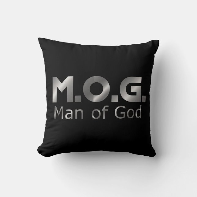 Cojín Decorativo Plata profetisa cristiana HOMBRE DE DIOS PSALM 1:1 (Anverso)