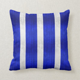 Cojín Decorativo Plata y falso efecto metalizado azul