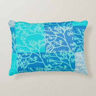Cojín Decorativo Plátanos de Foliage de tonos azules