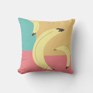 Cojín Decorativo Plátanos Retro Formas Coloridas