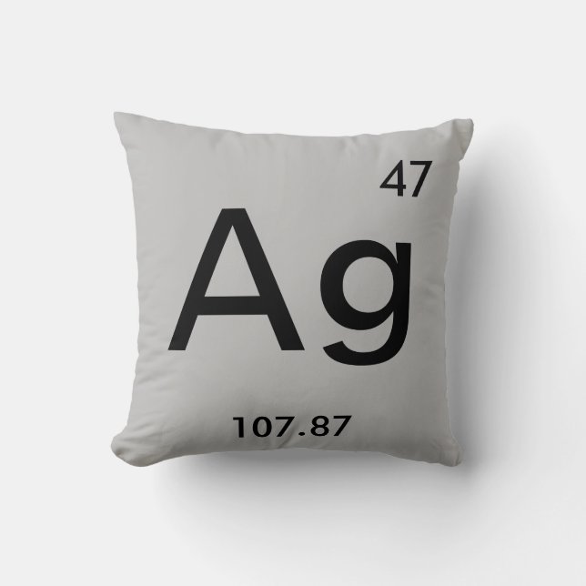 Cojín Decorativo Plateado (Anverso)