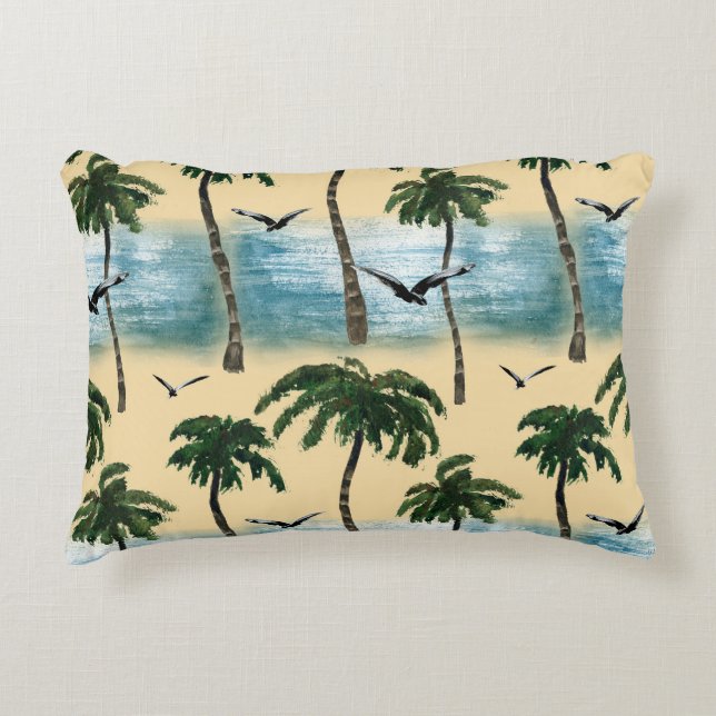 Cojín Decorativo Playa acuática, tranquilidad perfecta (Anverso)