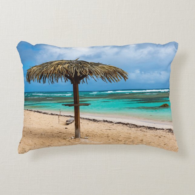 Cojín Decorativo Playa de Anse des Rochers (Anverso)
