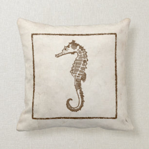 Cojín Decorativo Playa de Caballos del Mar de Vintage