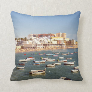 Cojín Decorativo Playa de Caleta en Cádiz, Andalucía, España
