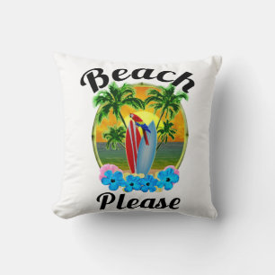 Cojín Decorativo Playa de Isla Tropical Por Favor Ligera