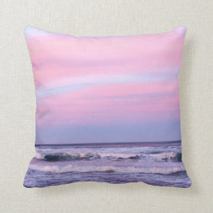 Cojín Decorativo Playa de tonos azules y violetas