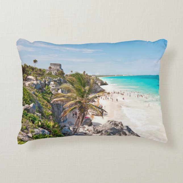Cojín Decorativo Playa de Tulum (Anverso)