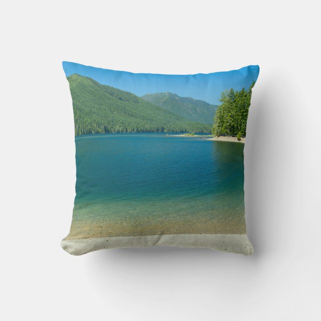 Cojín Decorativo Playa del lago Cushman en Pillow en verano (Anverso)