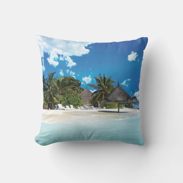 Cojín Decorativo Playa Exótica (Anverso)