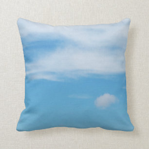 Cojín Decorativo Playa fotográfica de nubes onduladas con cielo azu