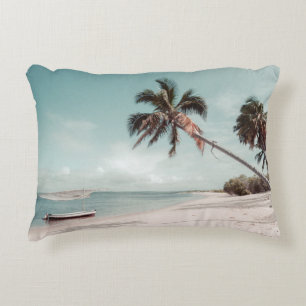 Cojín Decorativo Playa junto a la palmera de coco