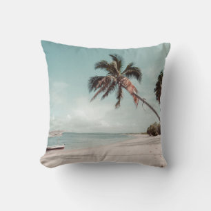 Cojín Decorativo Playa junto a la palmera de coco