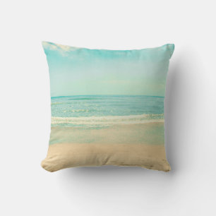 Cojín Decorativo Playa Retro Pastel, fondo, verano, cosecha