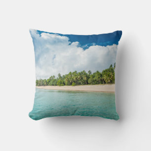 Cojín Decorativo Playa Tropical Con Palmeras