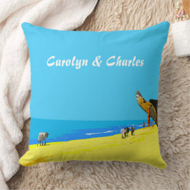 Cojín Decorativo Playa tropical, Goa, India, tu nombre