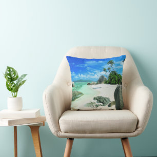 Cojín Decorativo Playas tropicales   Isla de la Digue