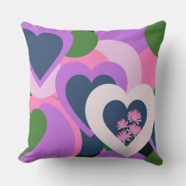 Cojín Decorativo Playful Abstract Heart Throw Pillow
