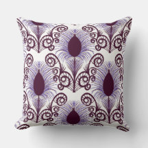 Pluma de pavo real de tono de joyas púrpura Boho