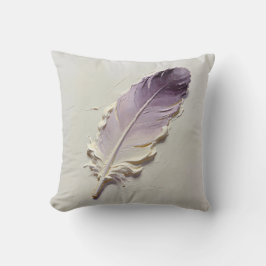 Cojín Decorativo Pluma Lavanda Decoración Moderna Morado Polvorient