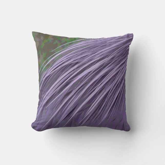 Cojín Decorativo Plumas Azules de Lavanda (Anverso)