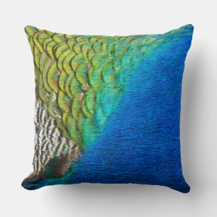 Cojín Decorativo Plumas de Pavo Real IV Naturaleza Abstracta Colori