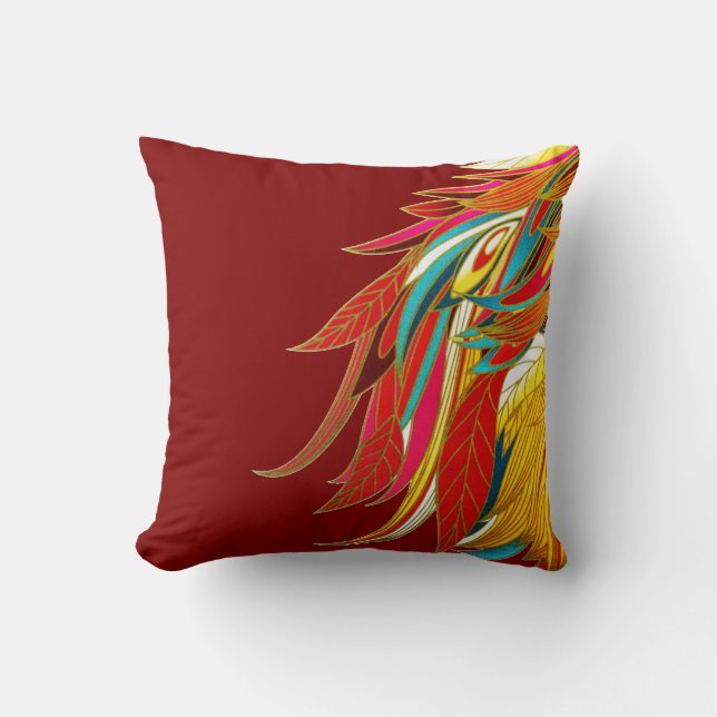 Cojín Decorativo Plumas exóticas (Anverso)