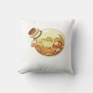 Cojín Decorativo Poción de Otoño con Ranas Clásico