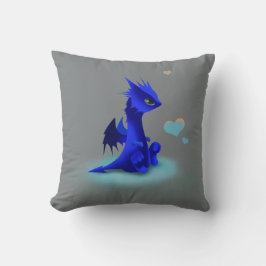 Cojín Decorativo Poco dragón azul del amor