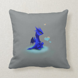 Cojín Decorativo Poco dragón azul del amor