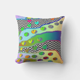 Cojín Decorativo POCO FLORES EN EL sofá AZUL