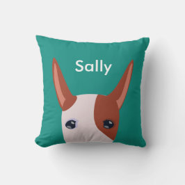 Cojín Decorativo Podenco Ibicenco Personalizado Cara Azul