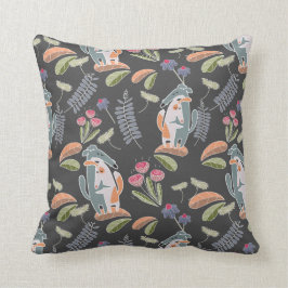 Cojín Decorativo Podenco y Galgo Perros Carbón floral