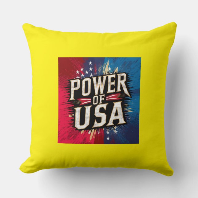 Cojín Decorativo Poder de USA Pillow - Patriótico (Anverso)