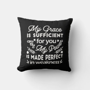 Cojín Decorativo Poder Hecho Perfecto En Debilidad  2 Corintios 12: