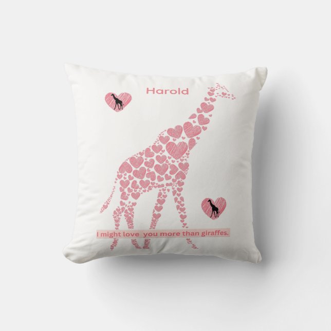 Cojín Decorativo Podría Encantarte Más Que Diseñar Giraffes 2 Thro (Anverso)