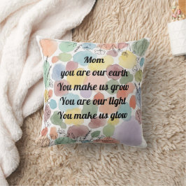 Cojín Decorativo Poema del Día de la Madre Lanzamiento