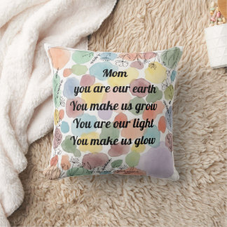 Cojín Decorativo Poema del Día de la Madre Lanzamiento