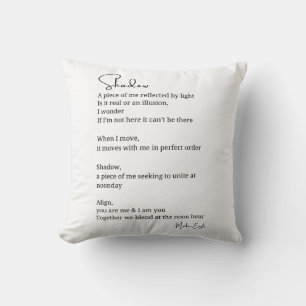 Cojín Decorativo Poema Inspirador para animar el amor propio en la