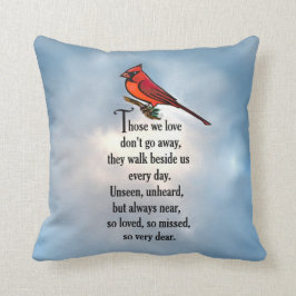 Cojín Decorativo Poema "tan amado" del cardenal