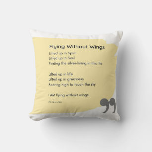 Cojín Decorativo Poema Volando sin alas