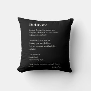 Cojín Decorativo Poesía de amor Delicada