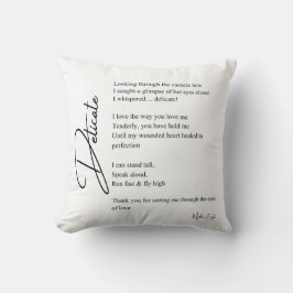 Cojín Decorativo Poesía de amor Delicada