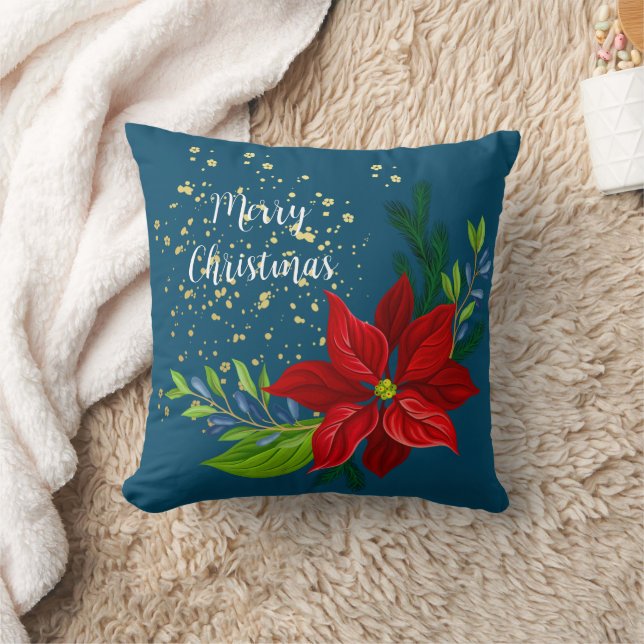 Cojín Decorativo Poinsettia Floral Bouquet (Manta)