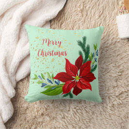 Cojín Decorativo Poinsettia Floral Bouquet