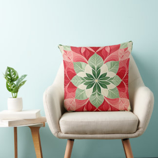 Cojín Decorativo Poinsettia Navideña Festiva