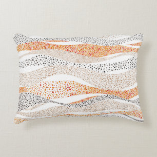 Cojín Decorativo Pointillism Wavy Polka: Textil de Doodle lindo
