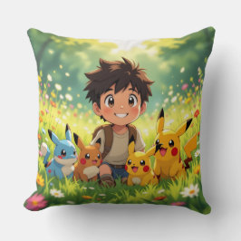 Cojín Decorativo Pokémon und seine Treue Freunde