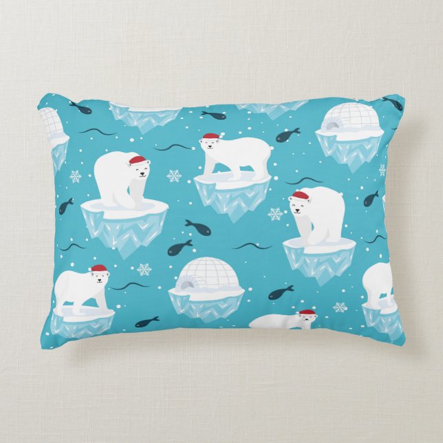 Cojín Decorativo Polar Bear Party (Anverso)