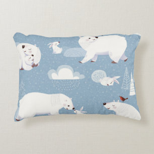 Cojín Decorativo Polar Bears Winter Vintage